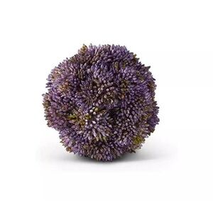 NEW K&K Interiors Purple Decorative Set of 2  Floral 4” Sphere